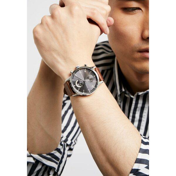 21春夏新色 トミー ヒルフィガー 腕時計 メンズ アクセサリー Chronograph Watch Brown Silver 新版 Www Skylanceronline Com