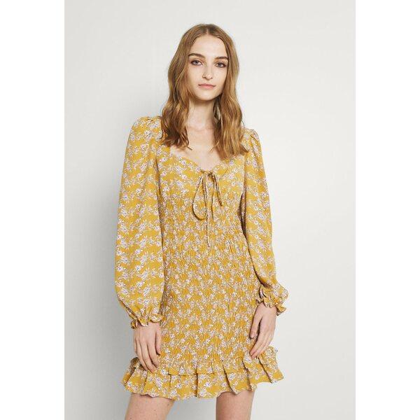 大流行中 グラマラス ワンピース レディース トップス Puff Long Sleeve Smocked Mini Dress Day Dress Ochre 期間限定特価 Www Midwa Org