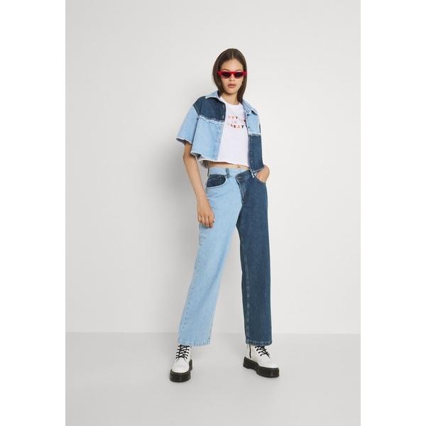 美品 トップス レディース シャツ ザラグドプリースト シャツ レディース ザラグドプリースト Ultra Blue Mix Blouse Button Down Tシャツ カットソー