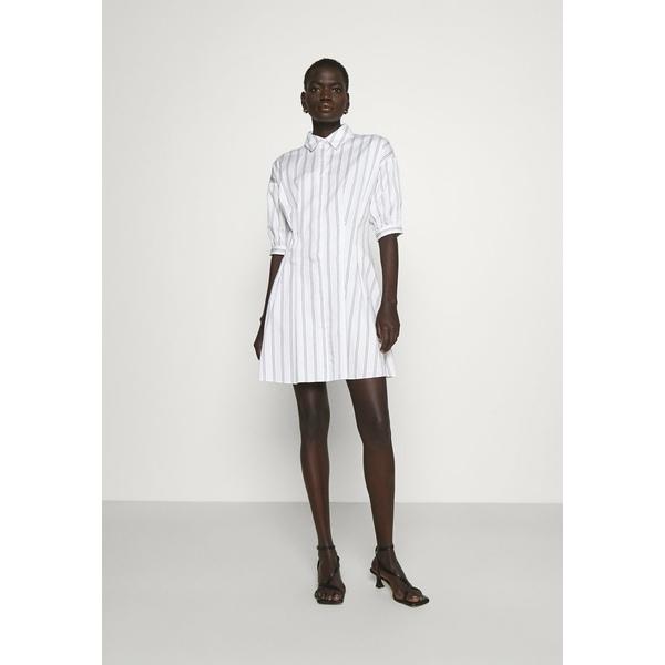 クラブ モナコ シャツ レディース トップス SCULPTURAL DRESS - Shirt dress - white/multi ノースリーブ