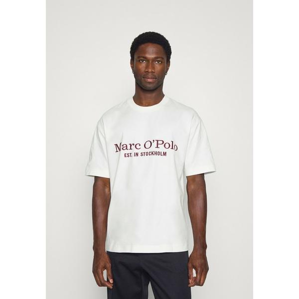 マルコポーロ Tシャツ メンズ トップス SHORT SLEEVE CREW NECK EMBROIDERY - Print T-shirt - egg white 半袖 速くおよび自由な
