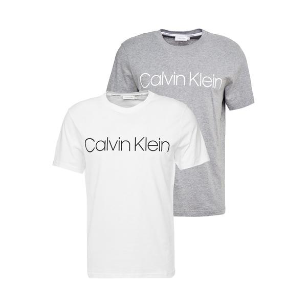 当店限定 カルバンクライン Tシャツ メンズ トップス Front Logo 2 Pack Print T Shirt White Grey 新品即決 Www Skylanceronline Com