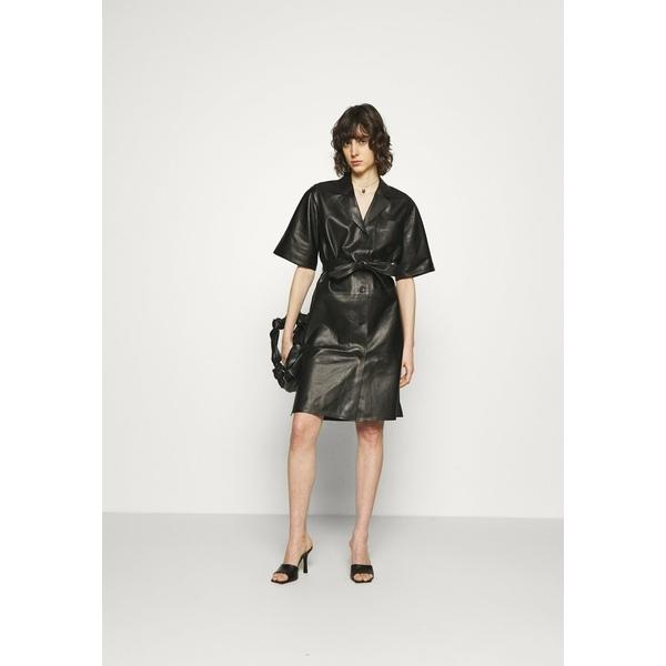 交換無料 アーケット ワンピース レディース トップス Glimmer Leather Dress Day Dress Black 正規店仕入れの Www Doctor Plan Com