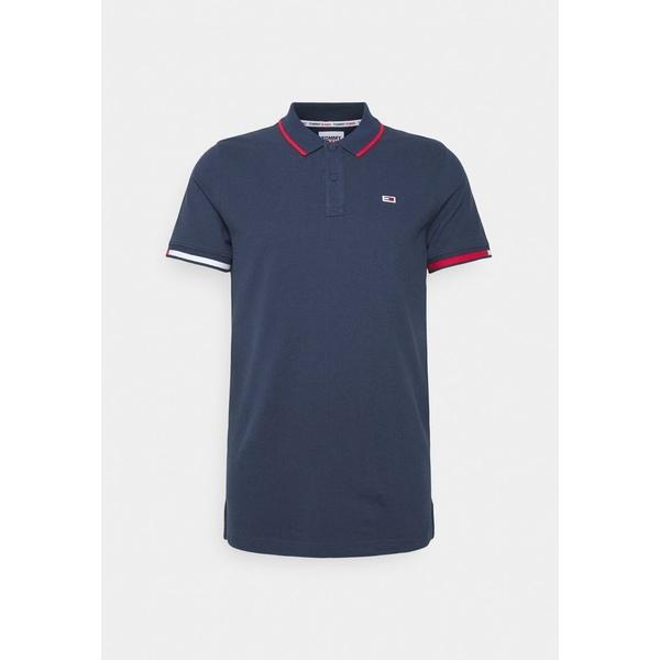 トミーヒルフィガー Tシャツ メンズ トップス REG FLAG CUFFS - Polo shirt - twilight navy
