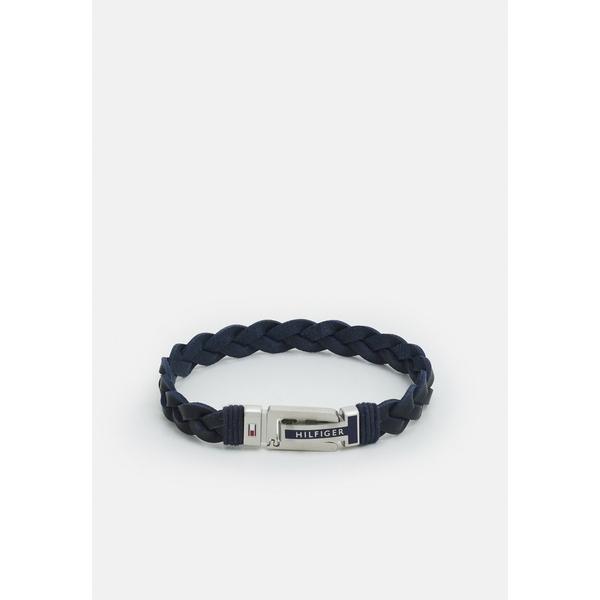 お気にいる トミー ヒルフィガー ブレスレット バングル アンクレット メンズ アクセサリー Flat Braided Bracelet Bracelet Blue Silver 在庫処分大特価 Skylanceronline Com