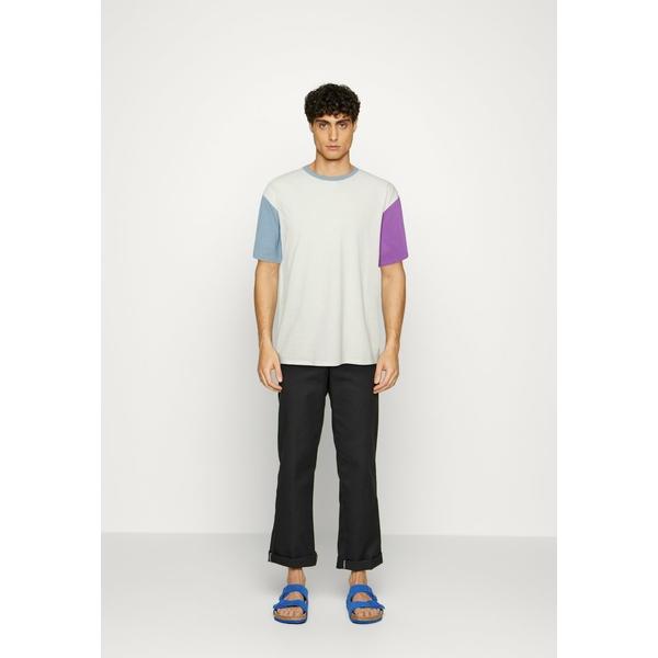 大量入荷 Crew Block Colour トップス メンズ Tシャツ イン ヌー Neck Ecru T Shirt Print Fit Regular 半袖 サイズ Xl