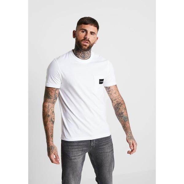 『3年保証』  POCKET CONTRAST トップス メンズ Tシャツ カルバンクライン - white - T-shirt Print 半袖