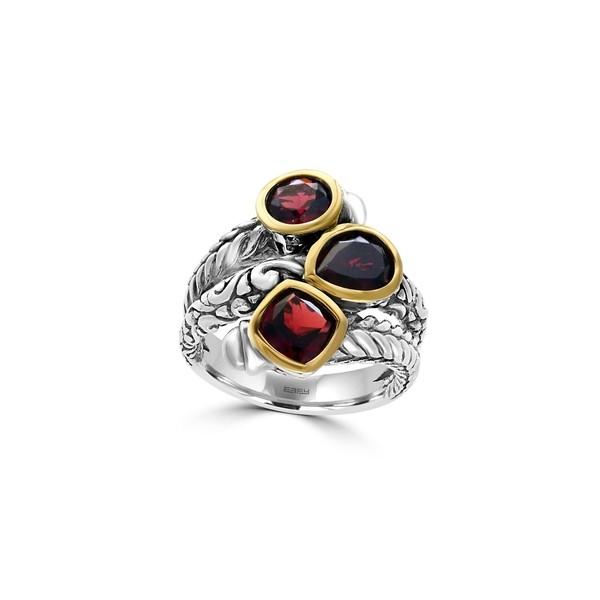 【ネット限定】 エフィー レディース リング アクセサリー 18K Yellow Gold, Semi-Precious Gemstone, and Sterling Silver Ring Garnet, 山本町 8f93e3ba
