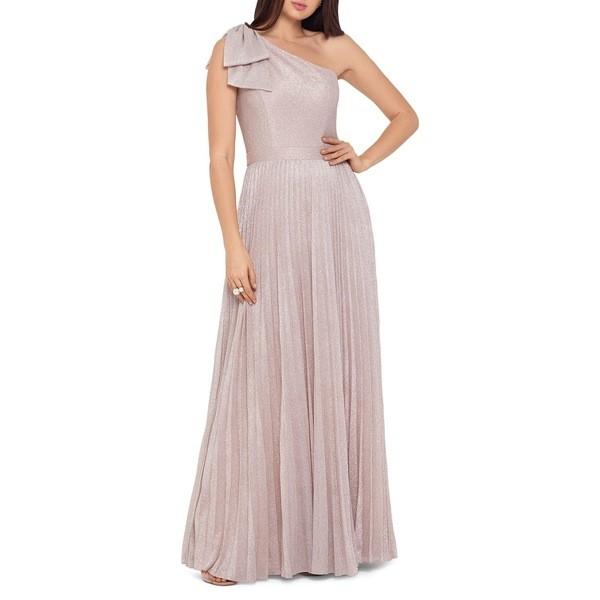 エスケープ レディース ワンピース トップス Metallic One Shoulder Gown Blush Fcekano Edu Ng