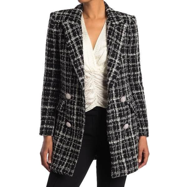 国内最安値 ロニーコボ レディース ワンピース トップス Lily Double Breasted Blazer Dress Black White 人気絶頂 Kuljic Com