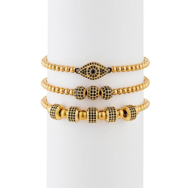 激安特価 アイキャンデー メンズ ブレスレット バングル アンクレット アクセサリー Hudson 3 Piece Evil Eye Stretch Beaded Titanium Bracelet Gold 65 78nfhyo36w 5qou 海外インポートファッション Asty 通販 Yahoo ショッピング ランキング１位受賞
