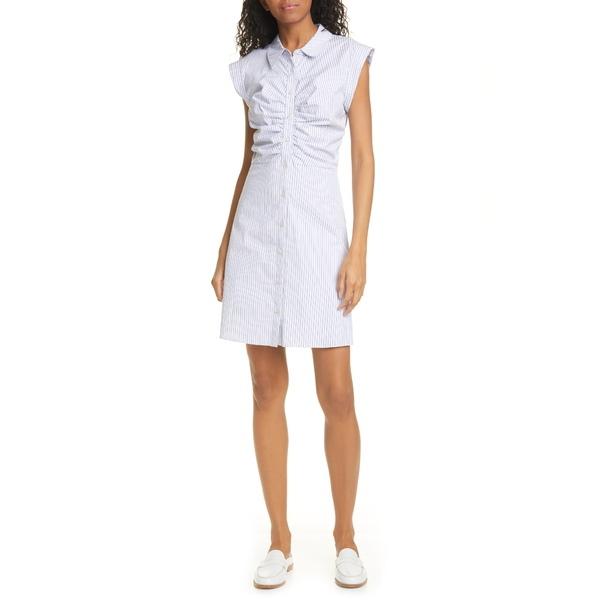 爆安プライス ヴェロニカ ベアード レディース ワンピース トップス Ruched Stretch Poplin Shirtdress White Multi 国際ブランド Server1 Billbrain Tech