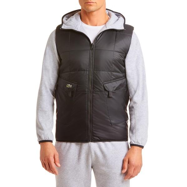 超美品 ラコステ メンズ ジャケット ブルゾン アウター Reversible Cargo Jacket Snp Black Silver Chine 激安単価で Store2door Rw