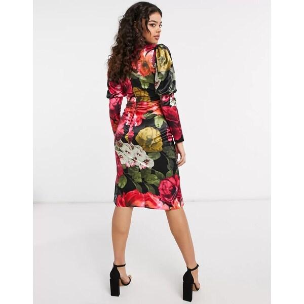 銀座ブランド割引 チチロンドン レディース ワンピース トップス Chi Chi London Floral Satin Dress In Floral Print Multicolored 公式送料無料 Shirleyryan Ca