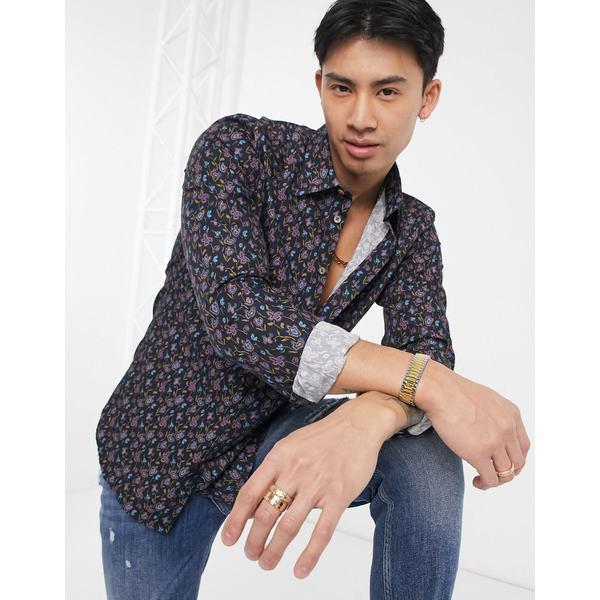 絶対一番安い ポールスミス メンズ シャツ トップス Paul Smith Tailored Printed Long Sleeve Shirt In Navy Floral Navy 在庫あり 即納 Industrial Comteco Com Bo