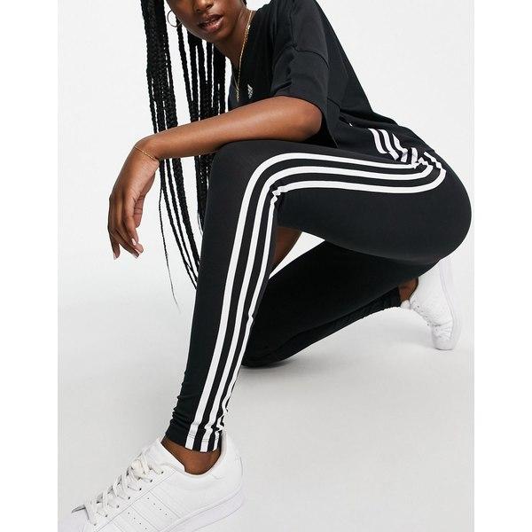 公式 アディダスオリジナルス レギンス レディース アディダスオリジナルス レディース Black Black In Legging Stripe Three Adicolor Originals Adidas ボトムス レギンス 下着 靴下 部屋着 Discografias Es