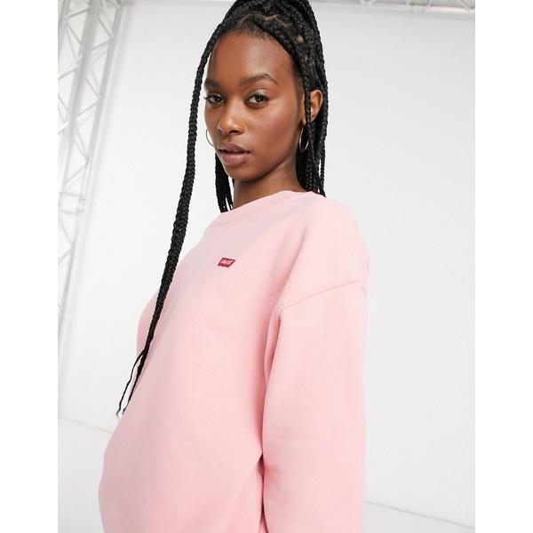 送料込 リーバイス パーカー スウェットシャツ レディース リーバイス レディース Peony Set A Of Part Pink In Sweatshirt Neck Crew Levi S アウター パーカー スウェットシャツ トップス Www Rankinengineering Com
