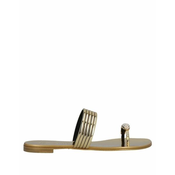 新品日本製 ジュゼッペザノッティ サンダル シューズ レディース Toe strap sandals Gold ファッション 