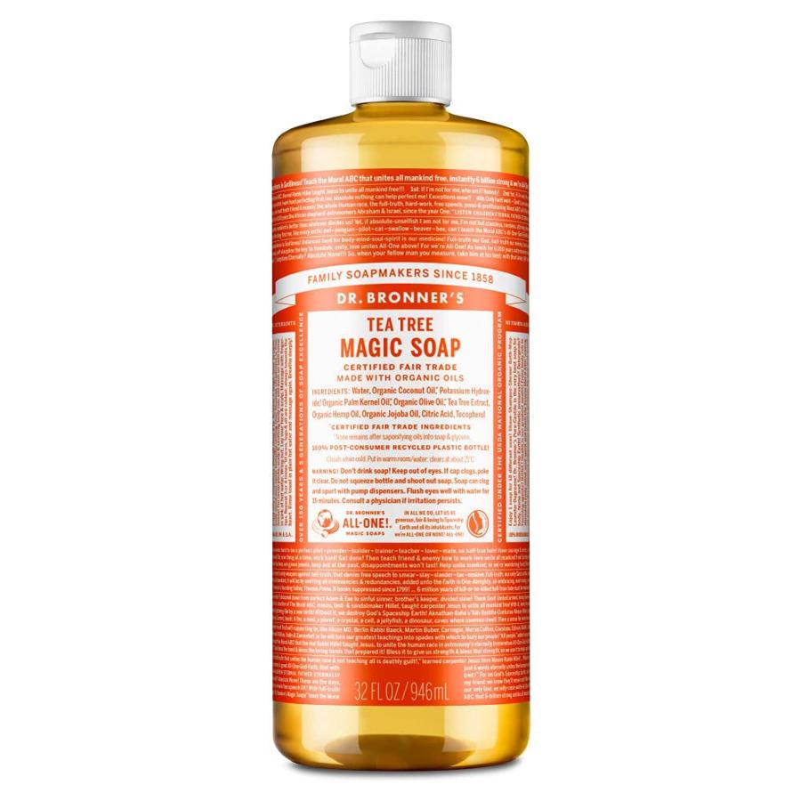 ドクターブロナー マジックソープ TE(ティーツリー) 946ml クリアで清潔感のある香り 植物オイル マルチオーガニックソープ の商品画像