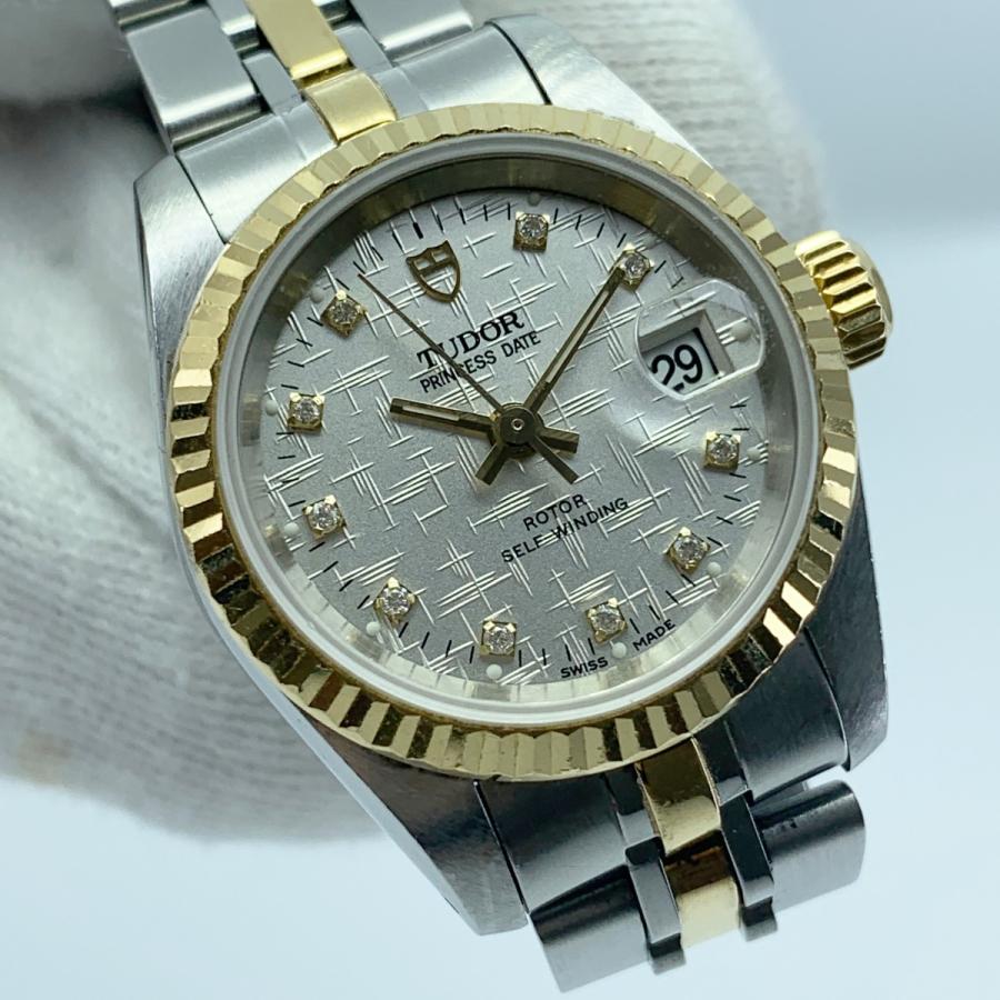 Tudor チュードル 92413 Princess Date プリンセスデイト シルバー ダイヤ レディース AT H2572 | TUDOR | 06