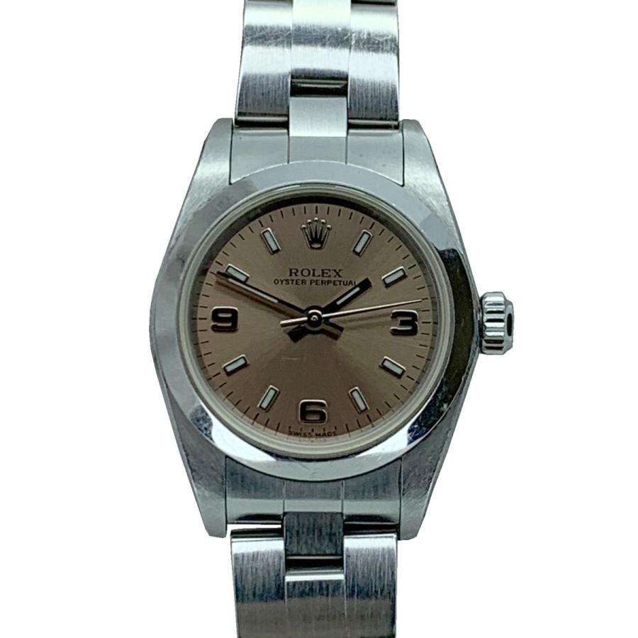 ROLEX ロレックス 76080 Oyster Perpetual Lady's オイスターパーペチュアル　レディース　ピンク AT SS J10965 | オイスター パーペチュアル