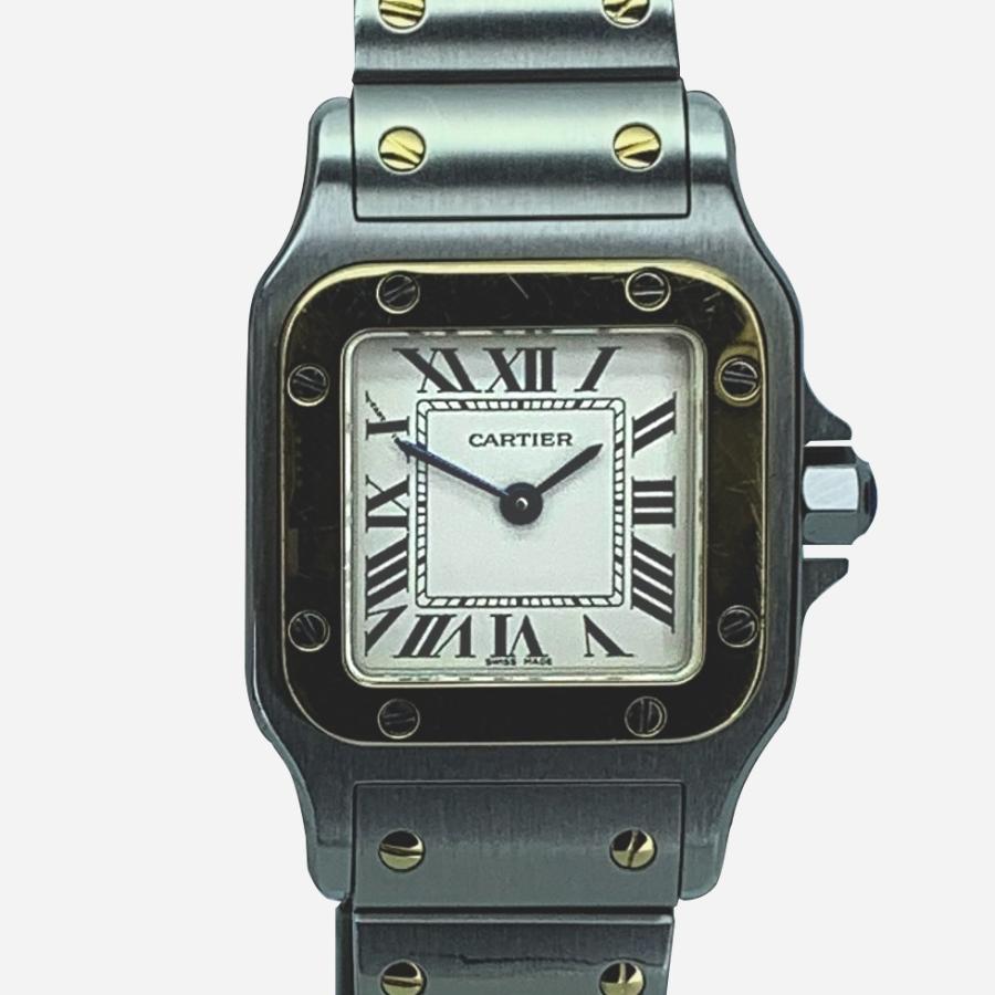 Cartier カルティエ Santos Galbee SM サントスガルベ  W20012C4 ホワイト　QZ レディース　J10998 | Cartier