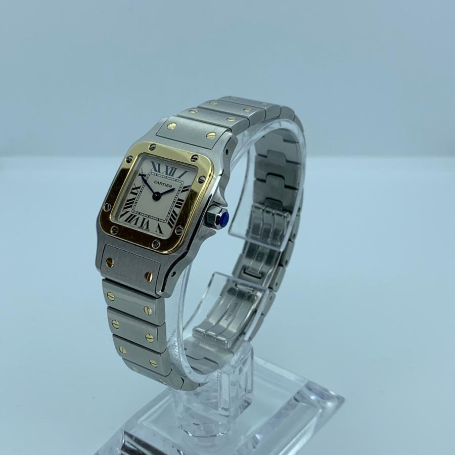 Cartier カルティエ Santos Galbee SM サントスガルベ  W20012C4 ホワイト　QZ レディース　J10998 | Cartier | 01