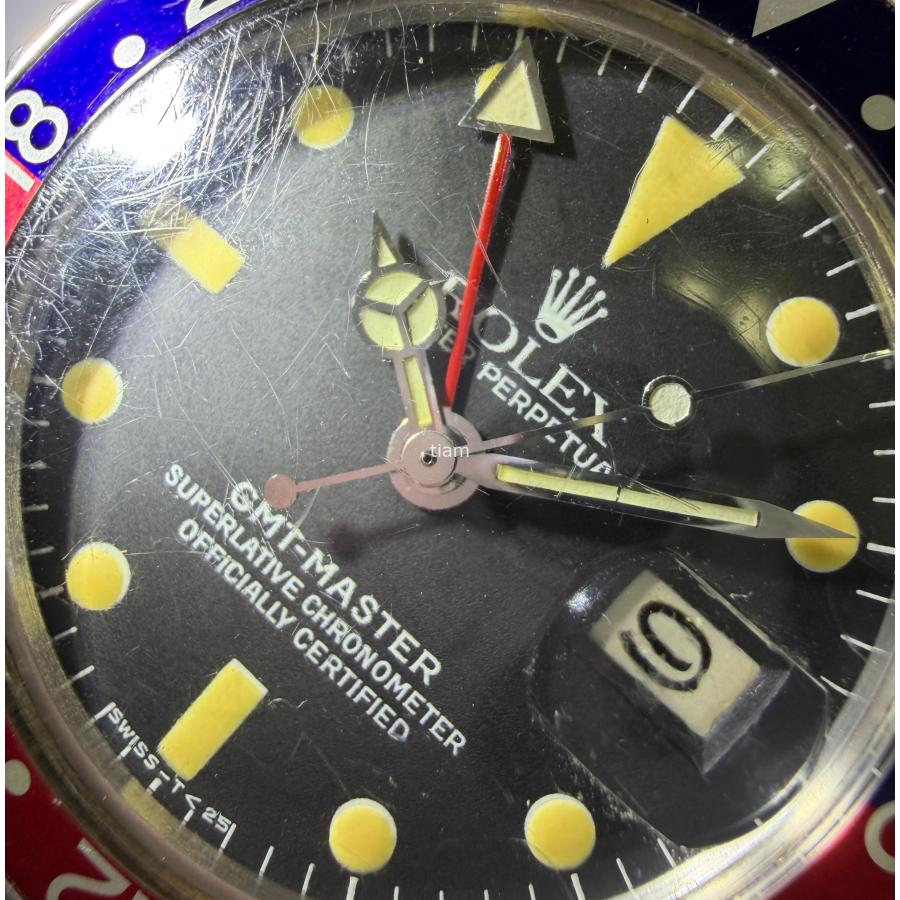 ROLEX ロレックス 1675 Gmt Master GMTマスター ブラック フチなし オールトリチウム 1965年 J72192 セール | GMTマスター | 12