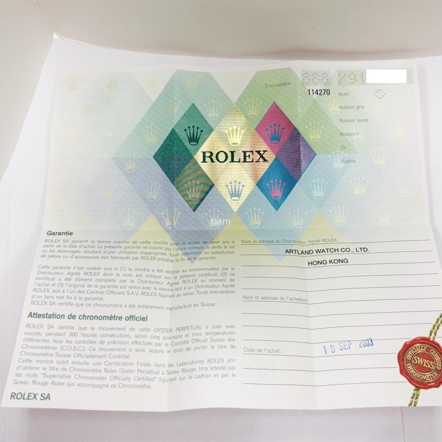 ROLEX ロレックス 114270 Explorer I エクスプローラー Y番 保証書 J74945 セール | エクスプローラー（ROLEX） | 10
