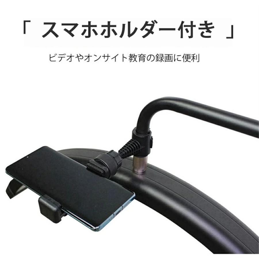 ハーフムーンライト LEDライト フロアライト フロアランプ スタンドライト おしゃれ 360度回転可能 高度/角度調節 照明 リングライト 化粧ライト 美容室 サロン_8