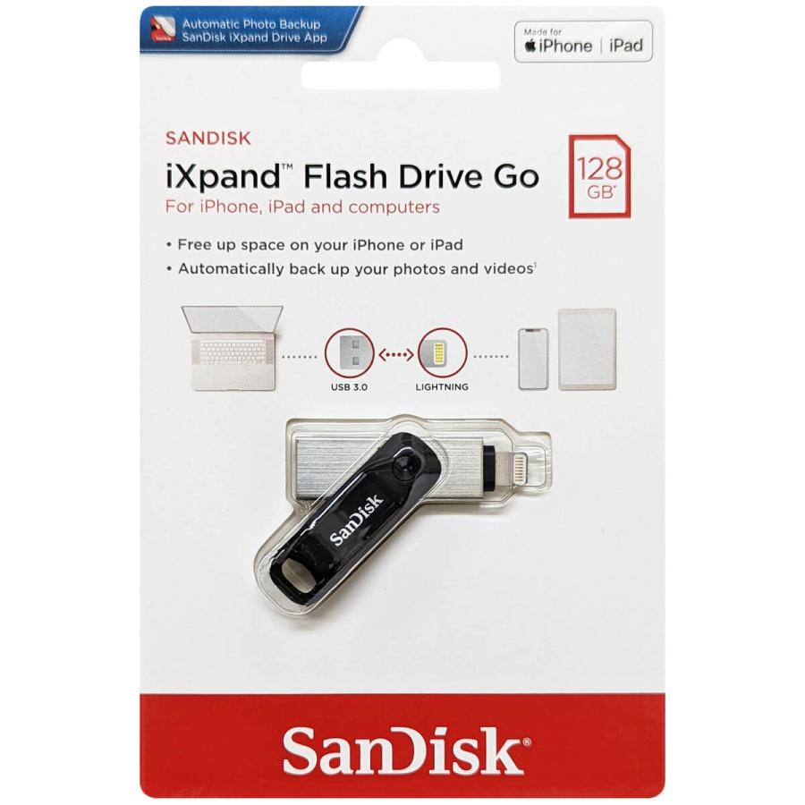 iXpand ぶし フラッシュドライブ 128GB サンディスクiPhone iPad
