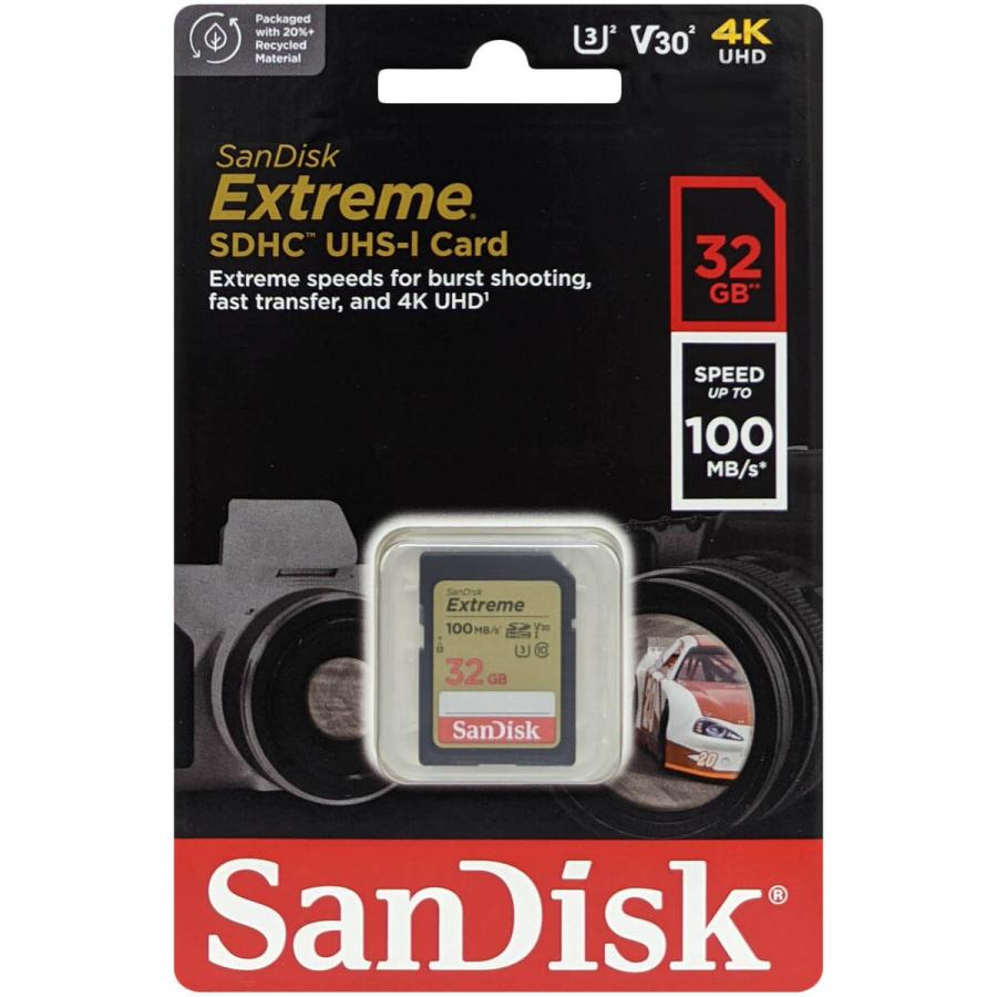 SanDisk サンディスク SDSDXVT-032G-GNCIN 並行輸入品 SDHCカード Extreme 32GB｜asubic