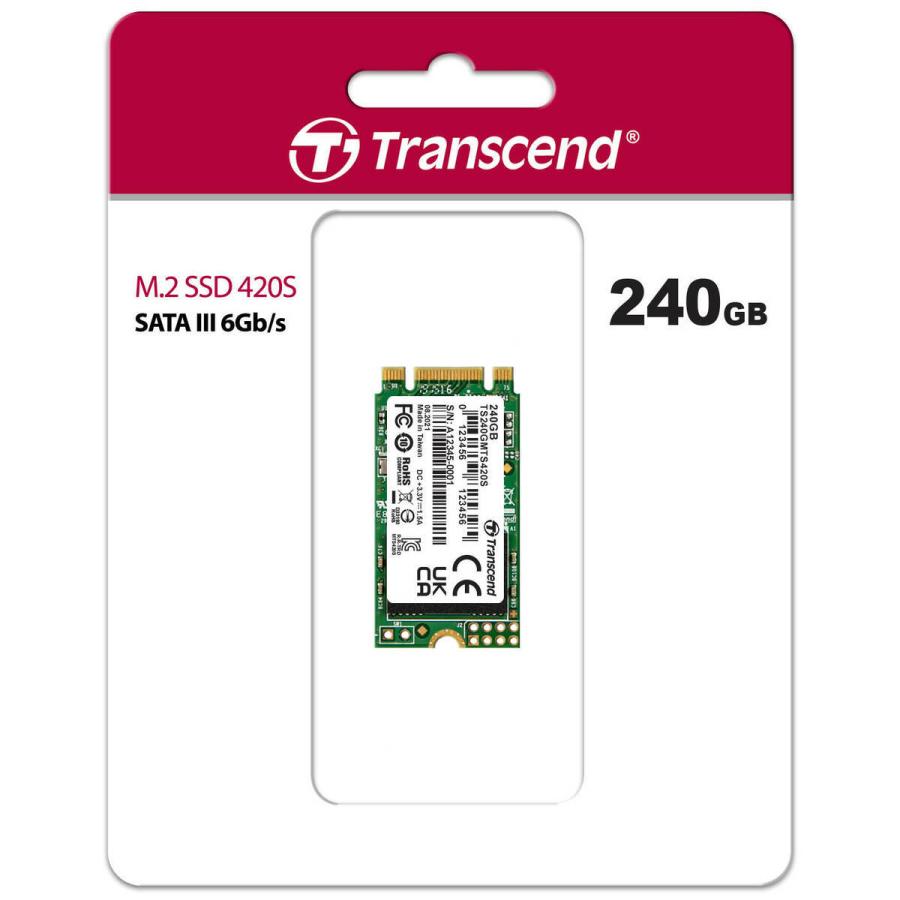 Transcend トランセンドジャパン TS240GMTS420S M.2 Type2242 Transcend トランセンドジャパン TS240GMTS420S M.2 Type2242