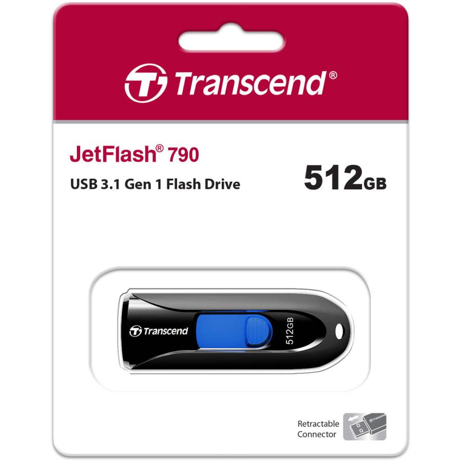 Transcend トランセンドジャパン TS512GJF790K JetFlash 790 ブラック 512GB｜asubic｜03