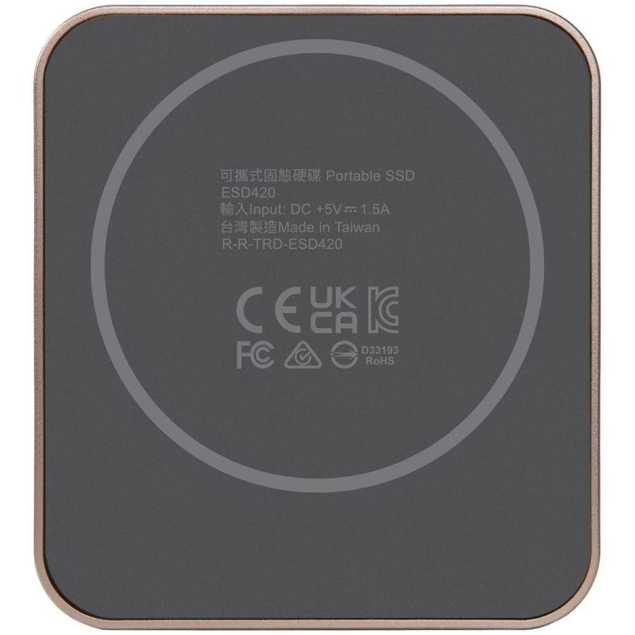Transcend トランセンドジャパン TS1TESD420G MagSafe対応 ポータブルSSD ESD420 1TB シャンパンゴールドの画像