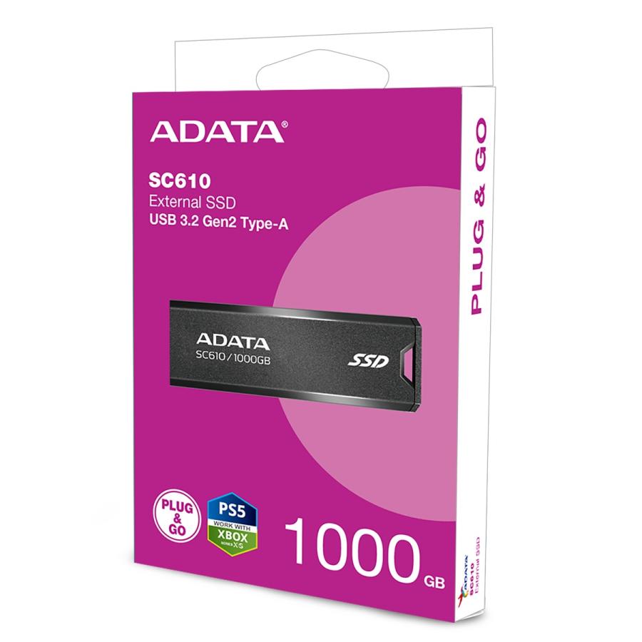 ADATA エーデータ SC610-1000G-CBK/RD SC610 スティック型SSD 1000GB｜asubic｜04