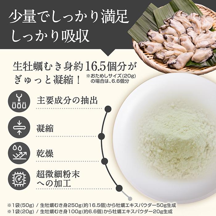 牡蠣 エキス パウダー 50g 約25日分 亜鉛 35mg 高配合 国産 広島産