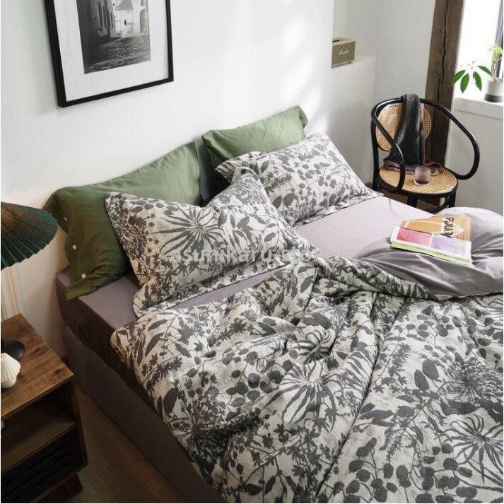 人気メーカー ブランド 4点セット 枕カバー 洋式 可愛い 寝具カバーセット ベッド用品 洗える 和式兼用 フラットシーツ ベッドカバー 掛け布団カバー 布団カバーセット セミダブル カバー シーツセット カラー グレー Venouziou Gr