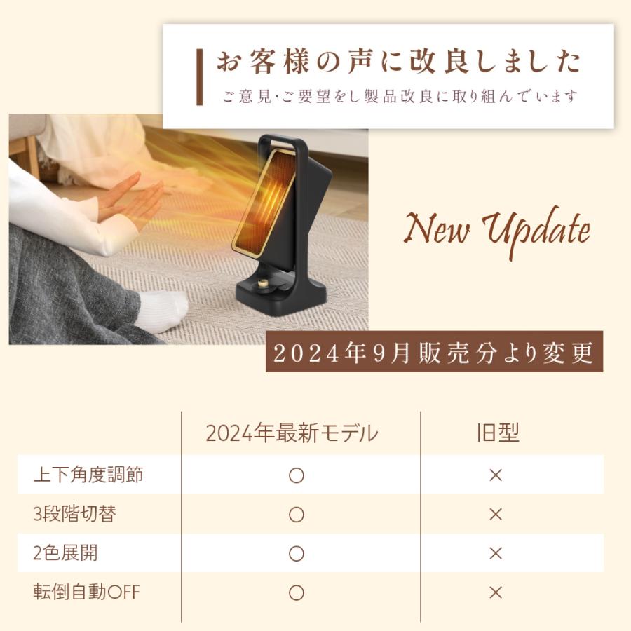 ☘️セラミックヒーター　小型　速暖　ファンヒーター　省エネ　3段階切替 Amazon | セラミックヒーター 電気ストーブ 電気ヒーター セラミック