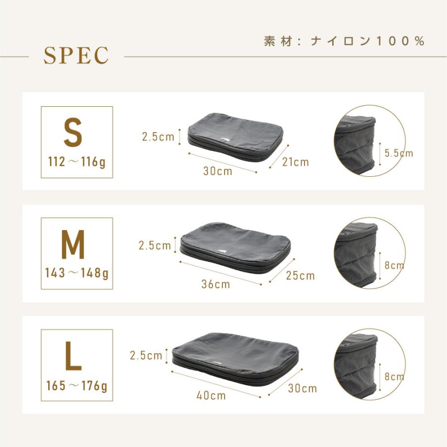 ３点セット S/M/L 圧縮 トラベルポーチ 旅行 収納ポーチ 衣類 下着 小物 圧縮袋 ポーチ トラベル 圧縮バッグ 衣類仕分け 軽量 出張 旅行 BB-TP-1-3set｜asuka-stote｜17