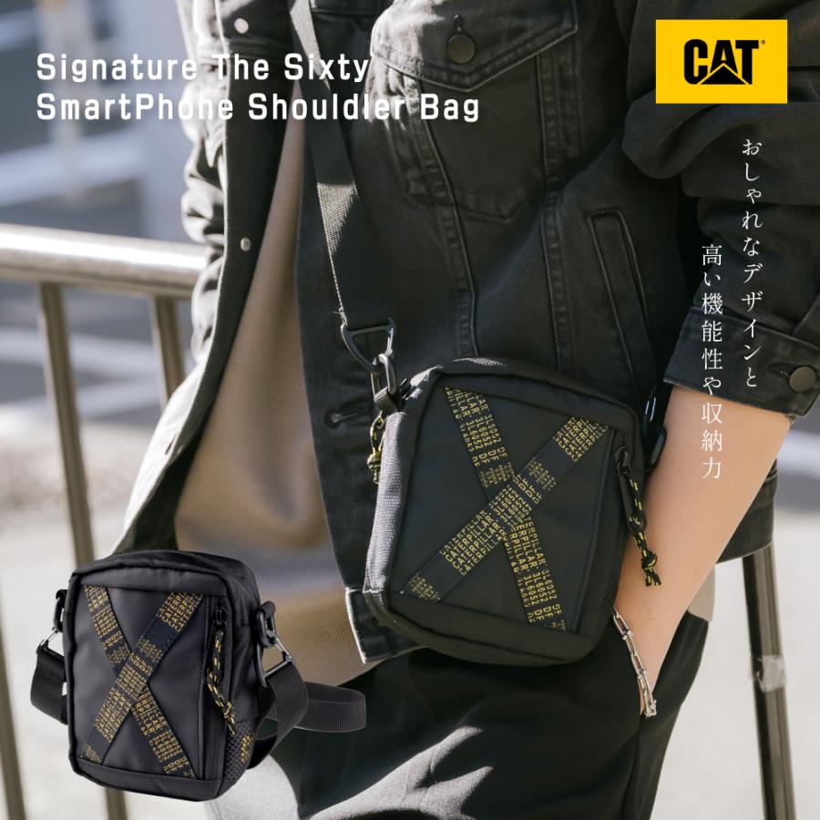 cat キャタピラー スマホショルダー メンズ スマホポーチ