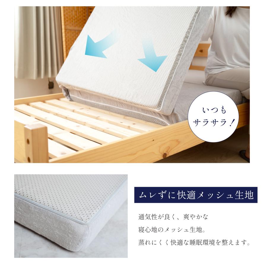 マットレス シングル 三つ折り 洗える 純高反発 折りたたみ 敷布団 高