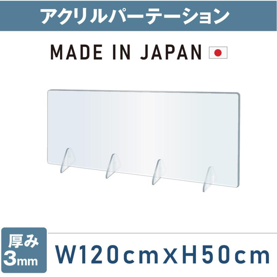 あすつく 日本製 飛沫防止 25 Off 透明アクリルパーテーション W10 H500mm 返品交換不可 受注生産 デスク用仕切り板 対面式スクリーン Jap R150
