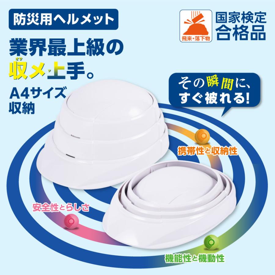オサメット 日本製 防災用 折り畳み ヘルメット 防災 コンパクト 収納
