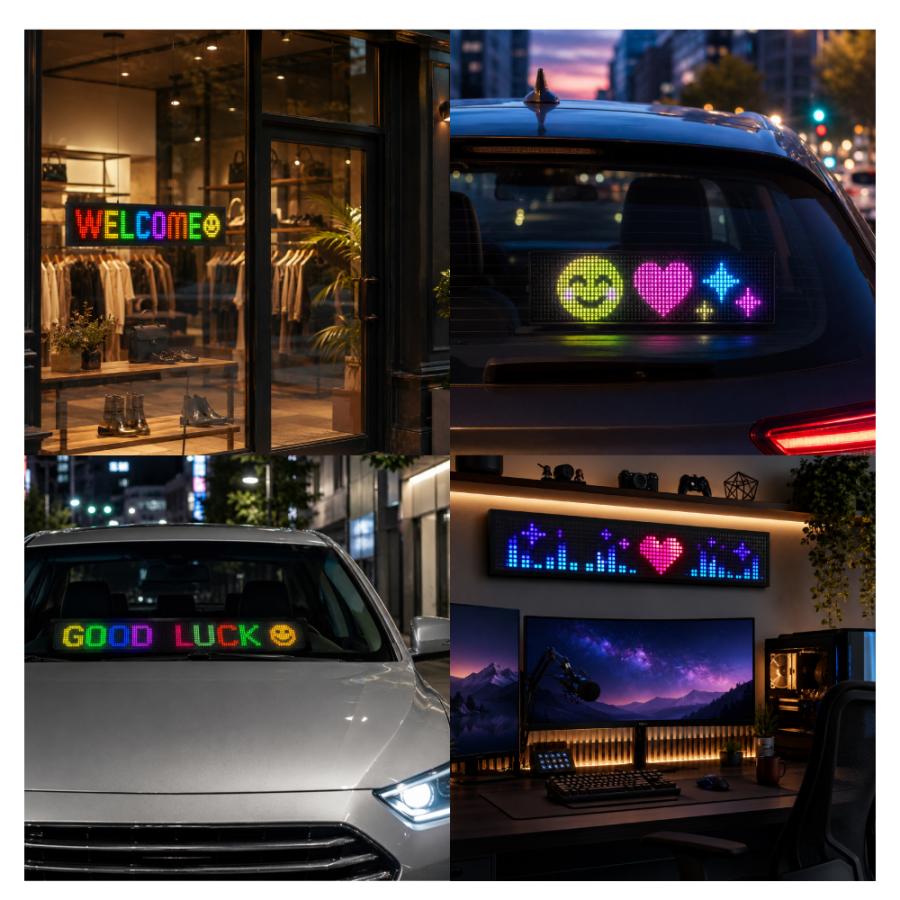 車用フレキシブルLEDディスプレイ 車載 LED マトリックスパネル