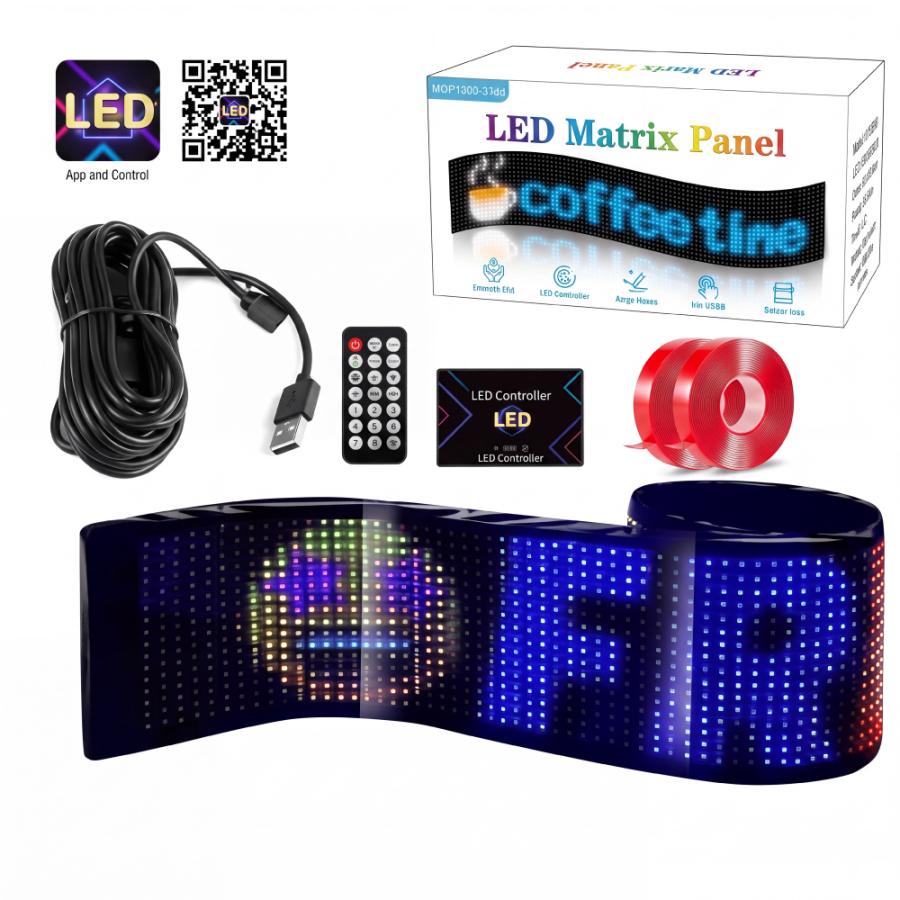 LED Matrix Panel 本体 車載用ディスプレイ 車用フレキシブルLEDディスプレイ 車載 LED マトリックスパネル