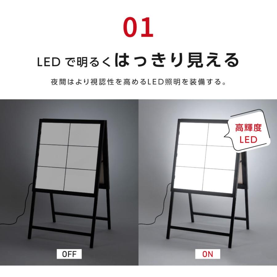 看板 電飾看板 LEDカードケース看板 光るポスターフレーム LEDパネル 