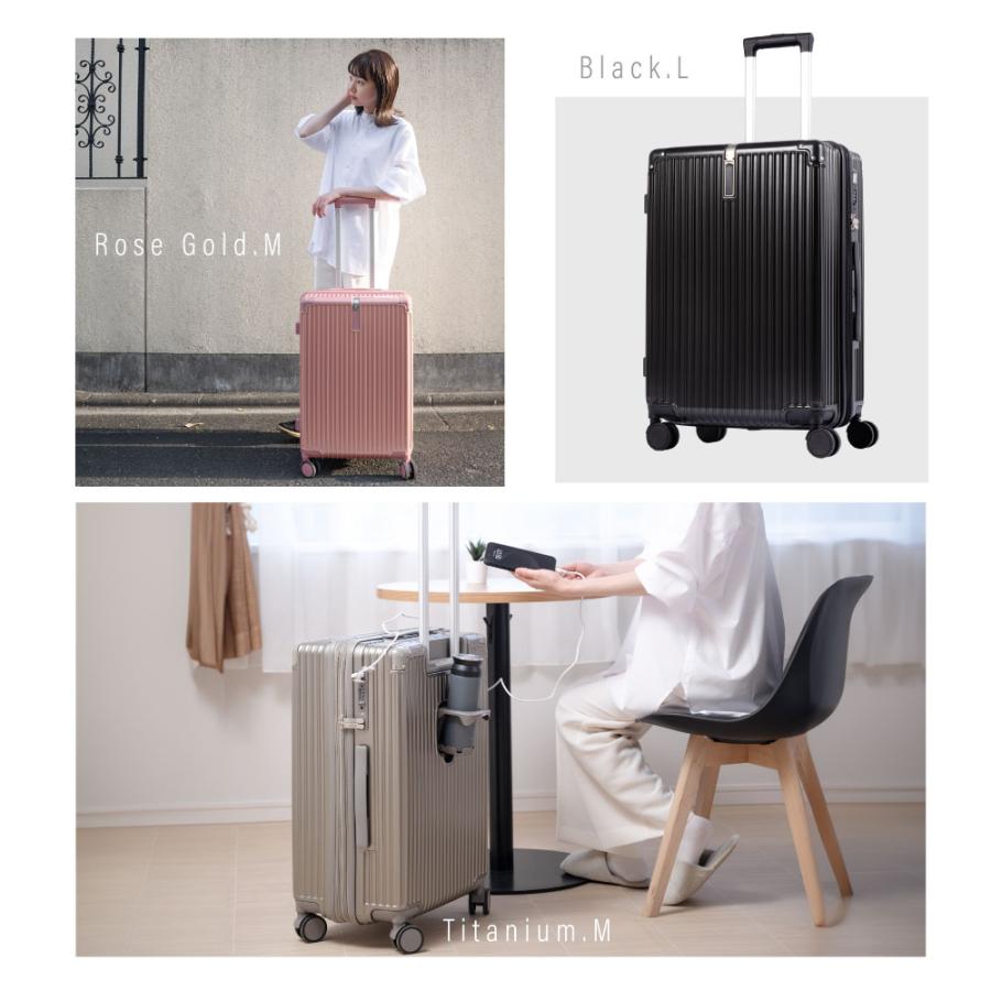スーツケース キャリーケース Mサイズ キャリーバッグ 4カラー
