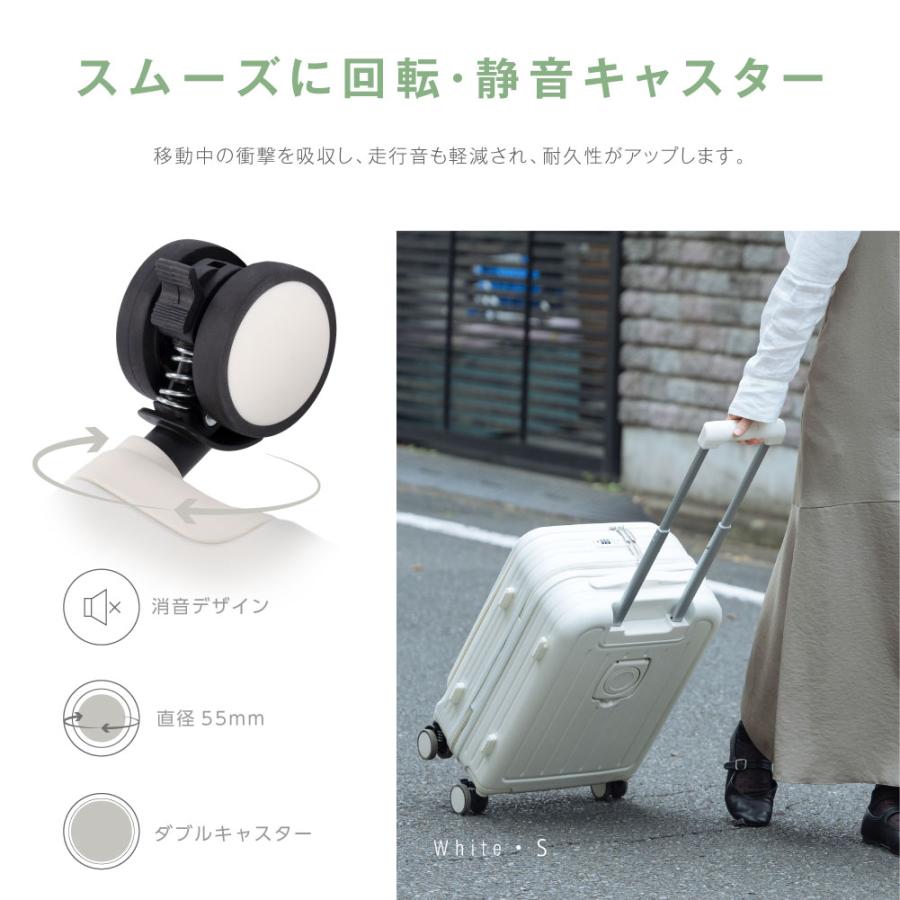 スーツケース キャリーケース 機内持ち込み フロントオープン S/M