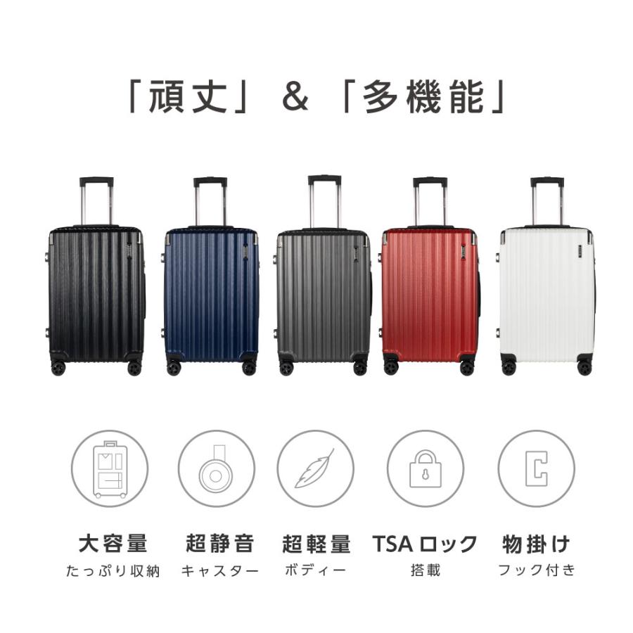 スーツケース キャリーケース 機内持ち込み S/M/Lサイズ 収納ポケット